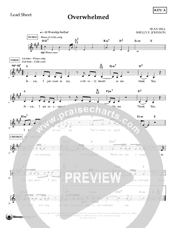 Overwhelmed Lead Sheet (Shelly E. Johnson)