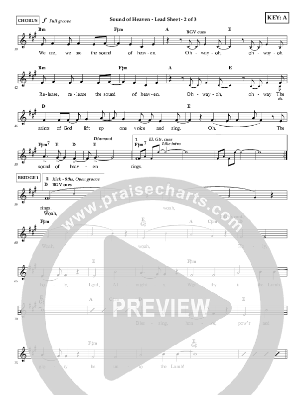 Sound Of Heaven Lead Sheet (Shelly E. Johnson)