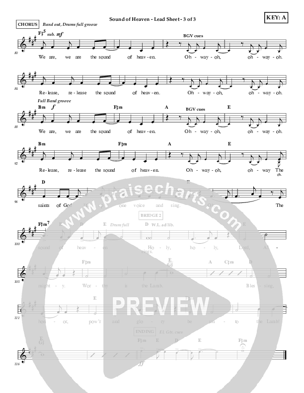 Sound Of Heaven Lead Sheet (Shelly E. Johnson)