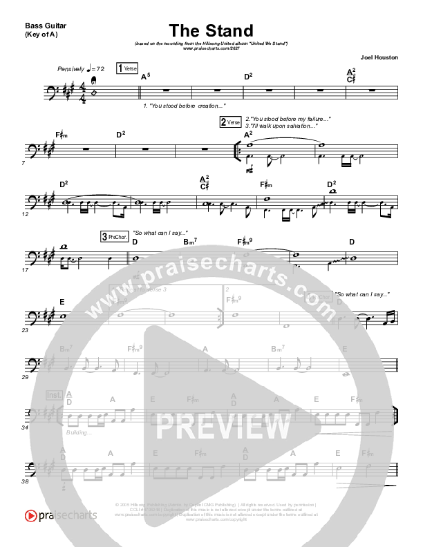 The Stand Bass Guitar (Hillsong UNITED)