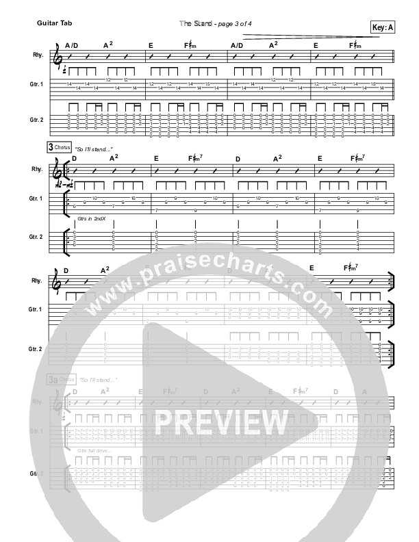 The Stand Guitar Tab (Hillsong UNITED)