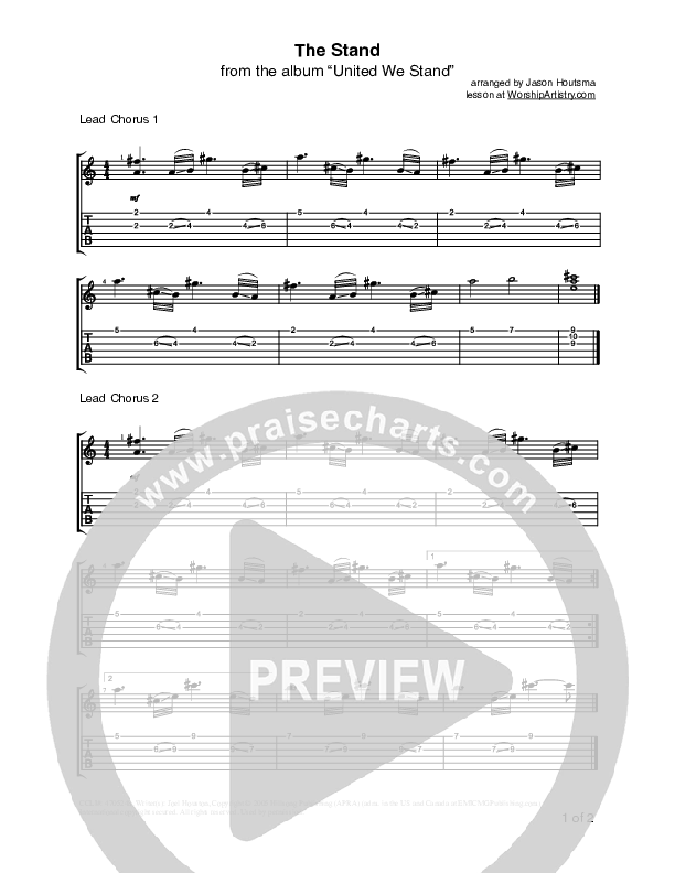 The Stand Guitar TAB/Riffs (Hillsong UNITED)