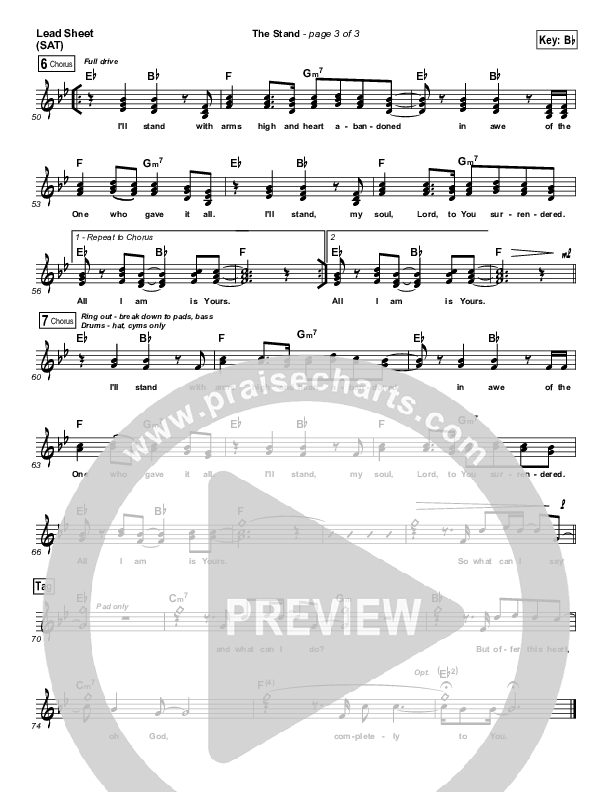 The Stand Sheet Music PDF (Hillsong UNITED) PraiseCharts