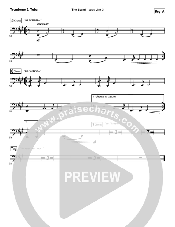 The Stand Trombone 3/Tuba (Hillsong UNITED)