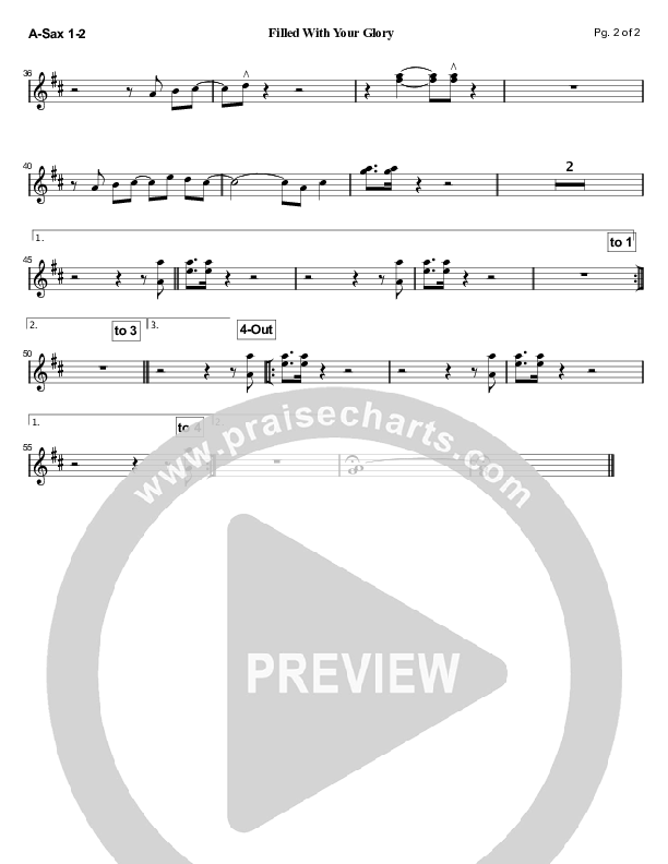Filled With Your Glory Alto Sax 1/2 (Starfield)
