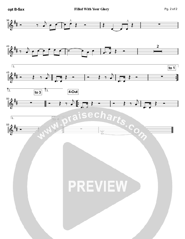 Filled With Your Glory Bari Sax (Starfield)