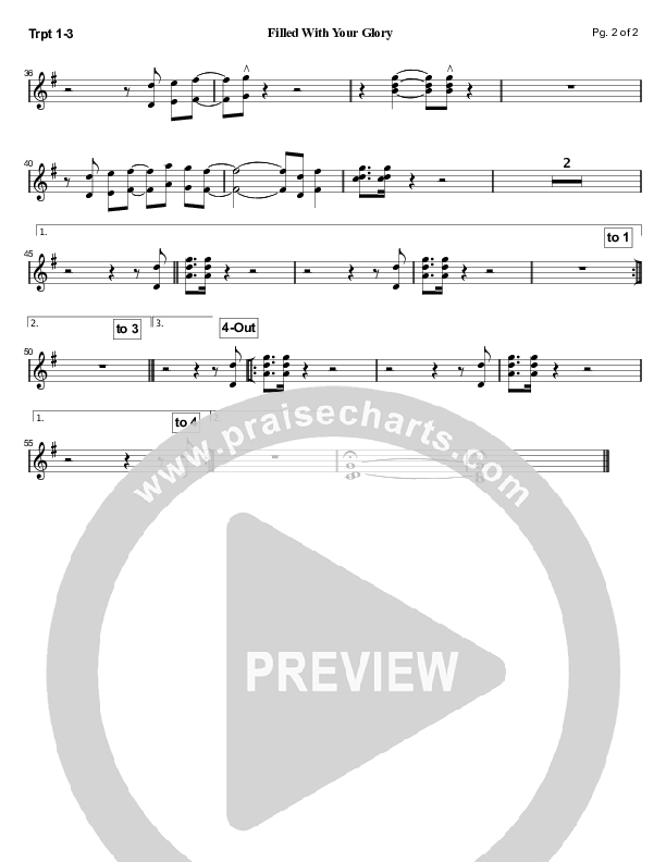 Filled With Your Glory Trumpet 1/2/3 (Starfield)