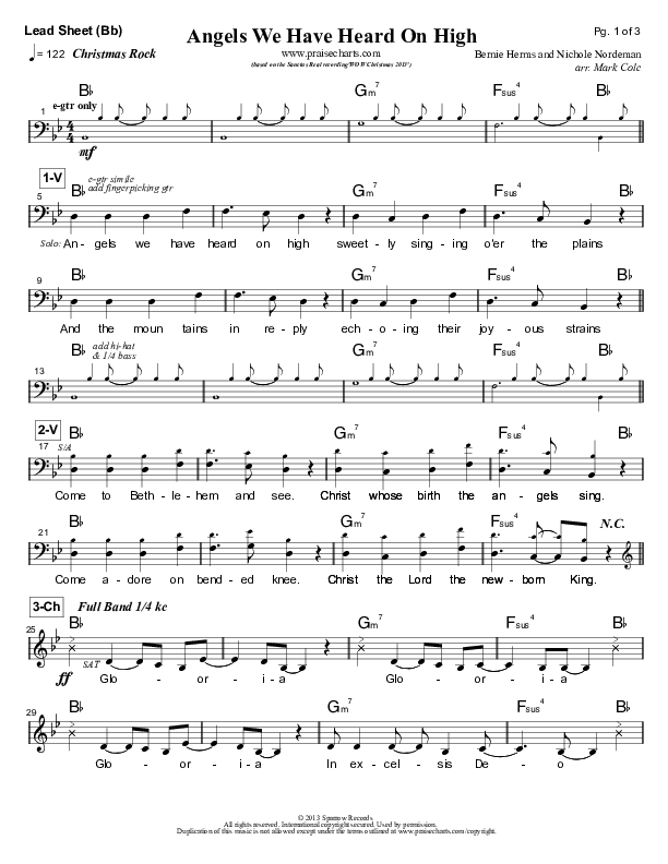 Angels We Have Heard On High Lead (SAT) (Sanctus Real)