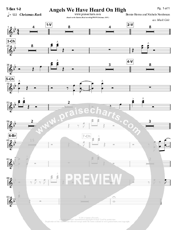 Angels We Have Heard On High Trumpet 1/2/3 (Sanctus Real)