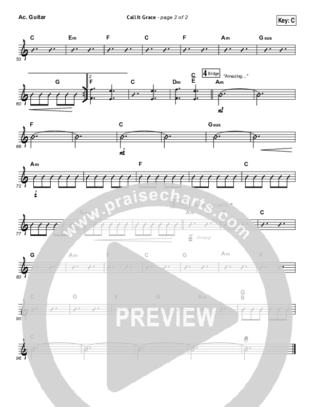 Call It Grace Acoustic Guitar (Unspoken)