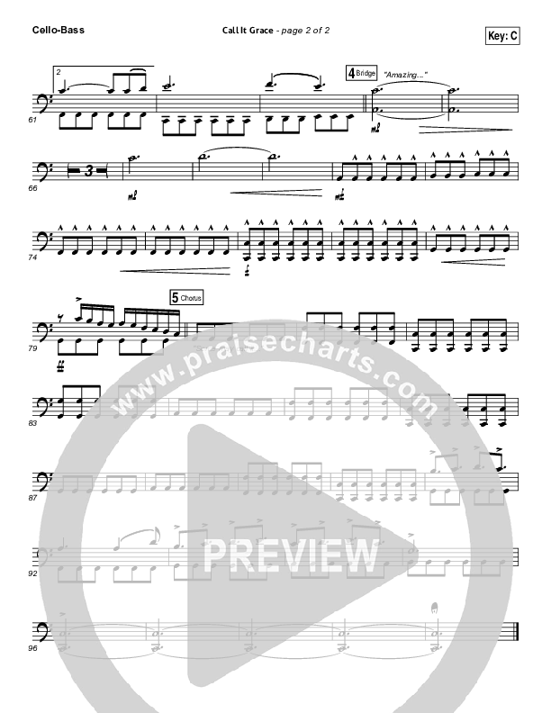 Call It Grace Cello/Bass (Unspoken)