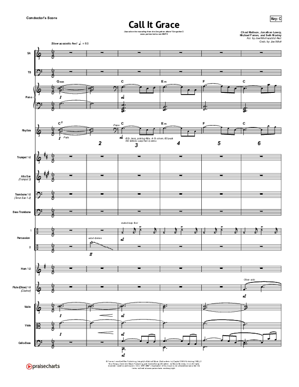 Call It Grace Conductor's Score (Unspoken)