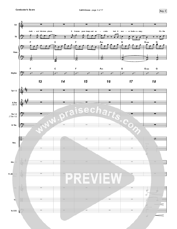 Call It Grace Conductor's Score (Unspoken)