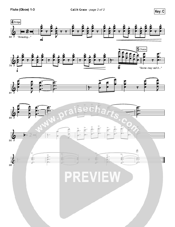 Call It Grace Flute/Oboe 1/2/3 (Unspoken)