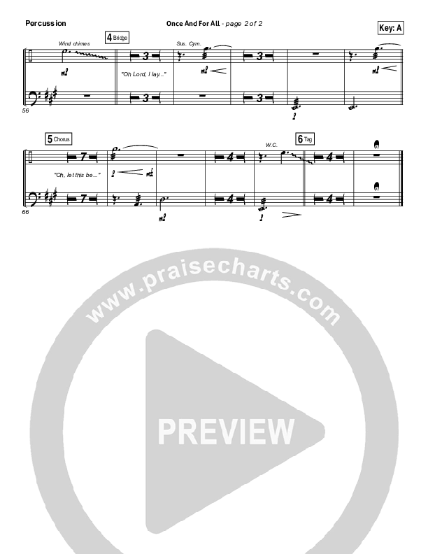 Once And For All Percussion (Lauren Daigle)