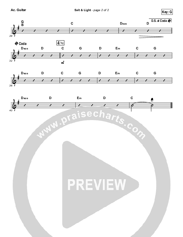 Salt & Light Acoustic Guitar (Lauren Daigle)