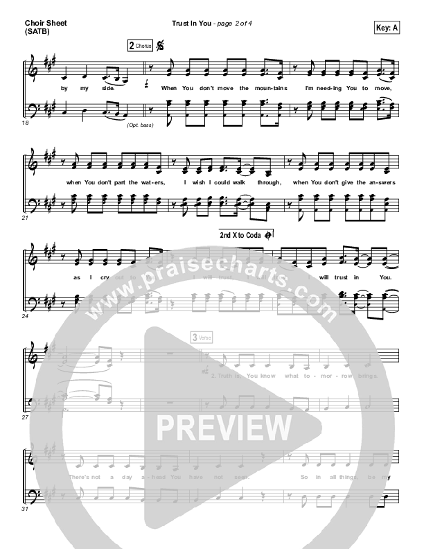 Trust In You Choir Vocals (SATB) (Lauren Daigle)