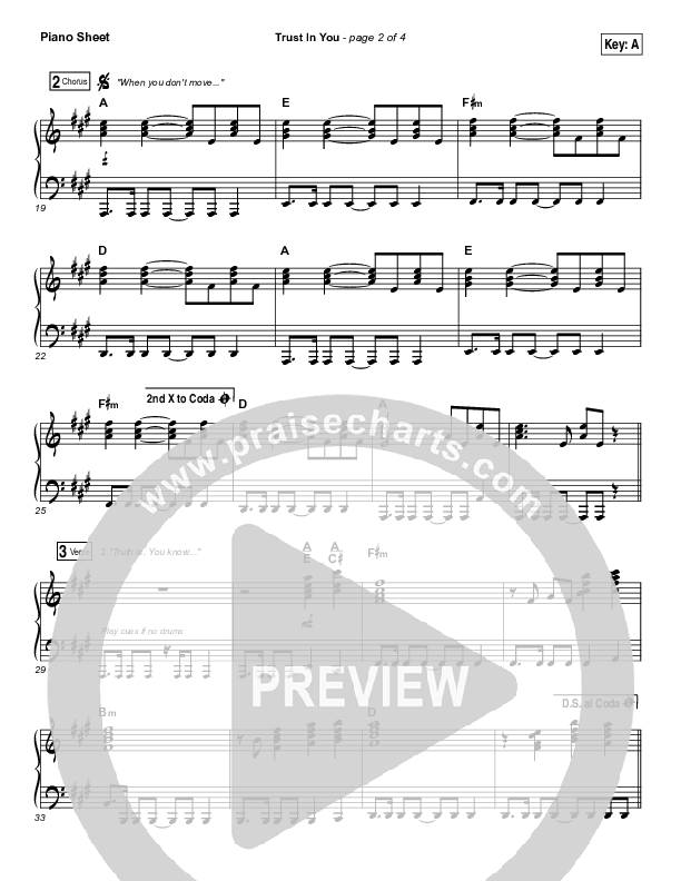 Trust In You Piano Sheet (Lauren Daigle)