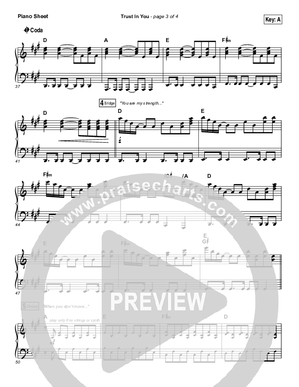 Trust In You Piano Sheet (Lauren Daigle)