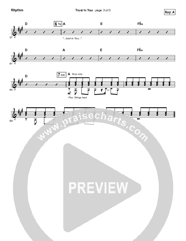 Trust In You Rhythm Chart (Lauren Daigle)