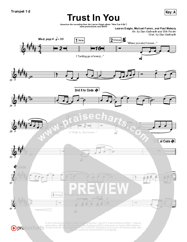 Trust In You Brass Pack (Lauren Daigle)