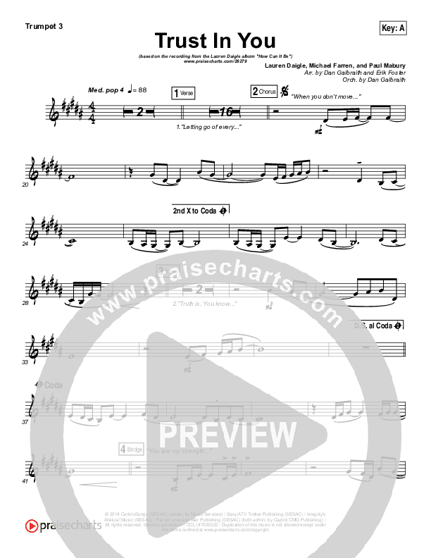 Trust In You Trumpet 3 (Lauren Daigle)