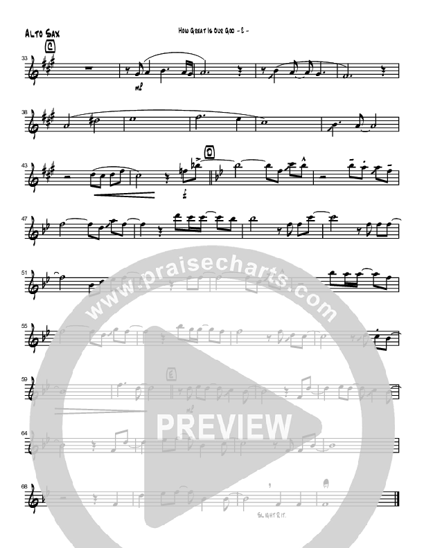 How Great Is Our God (Instrumental) Alto Sax (Brad Henderson)