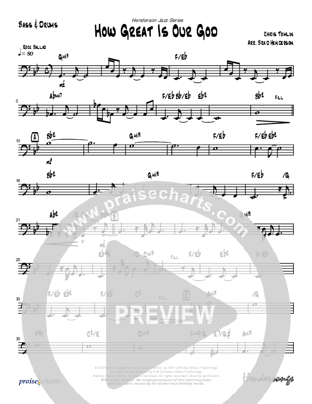 How Great Is Our God (Instrumental) Bass Guitar (Brad Henderson)