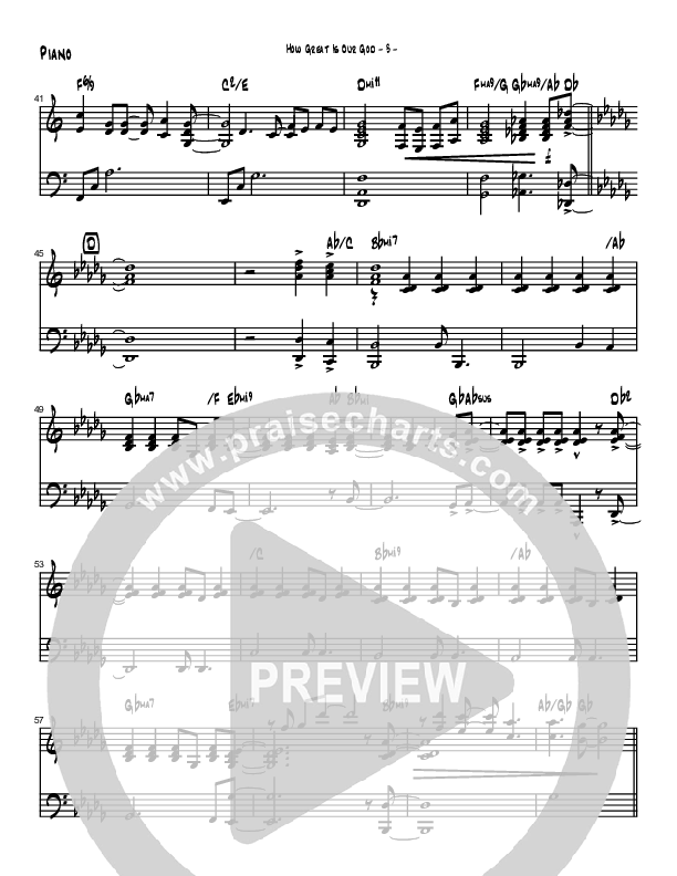 How Great Is Our God (Instrumental) Piano Sheet (Brad Henderson)