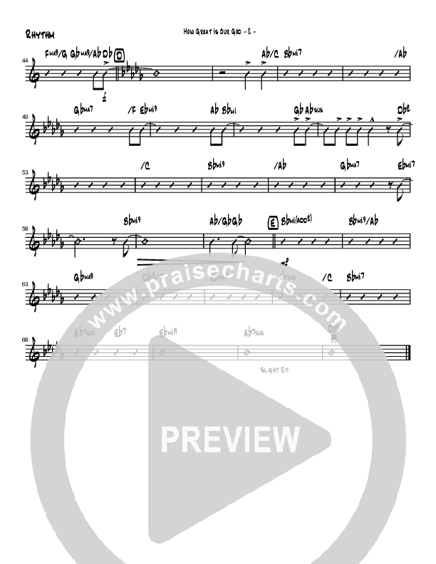How Great Is Our God (Instrumental) Rhythm Chart (Brad Henderson)