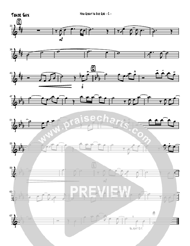 How Great Is Our God (Instrumental) Tenor Sax 2 (Brad Henderson)