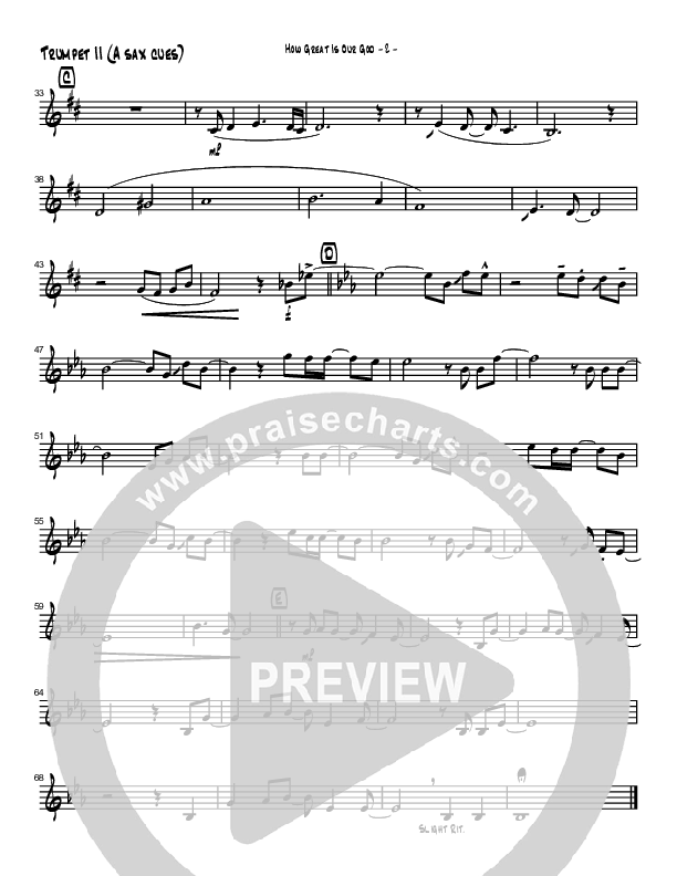 How Great Is Our God (Instrumental) Trumpet 2 (Brad Henderson)