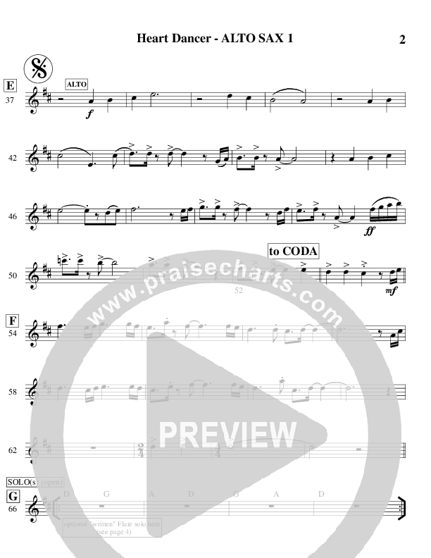 Heart Dancer (Instrumental) Alto Sax 1/2 (Ric Flauding)