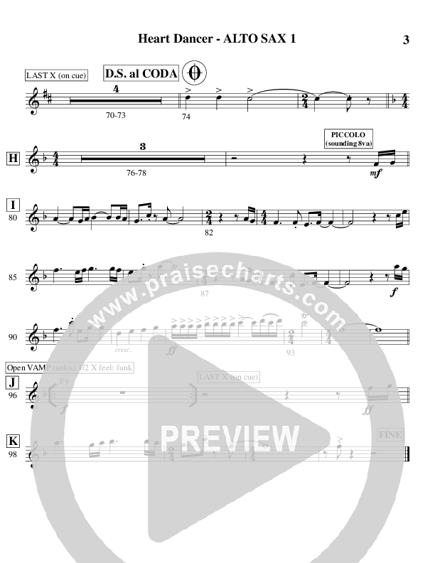 Heart Dancer (Instrumental) Alto Sax 1/2 (Ric Flauding)