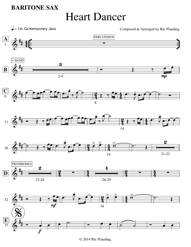 Heart Dancer (Instrumental) Bari Sax (Ric Flauding)