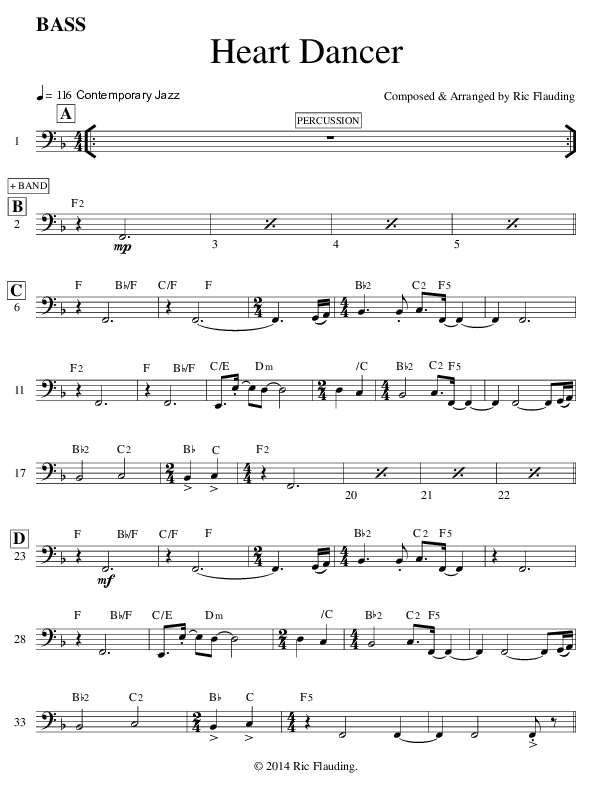 Heart Dancer (Instrumental) Double Bass (Ric Flauding)