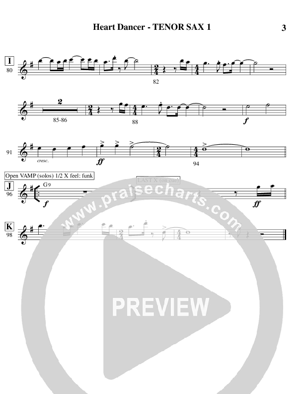 Heart Dancer (Instrumental) Tenor Sax 1/2 (Ric Flauding)