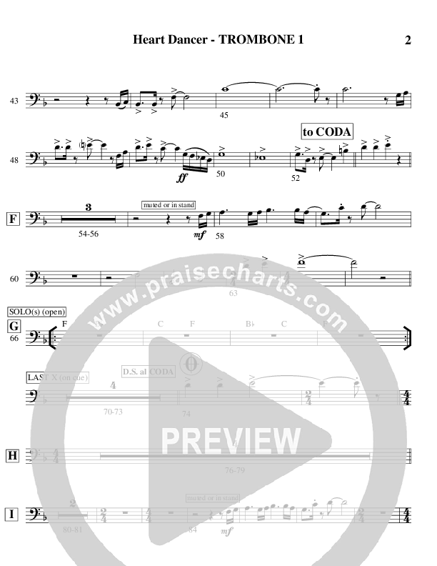 Heart Dancer (Instrumental) Trombone 1 (Ric Flauding)