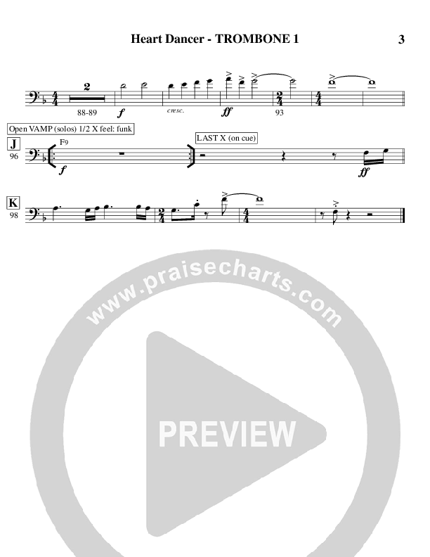 Heart Dancer (Instrumental) Trombone 1 (Ric Flauding)