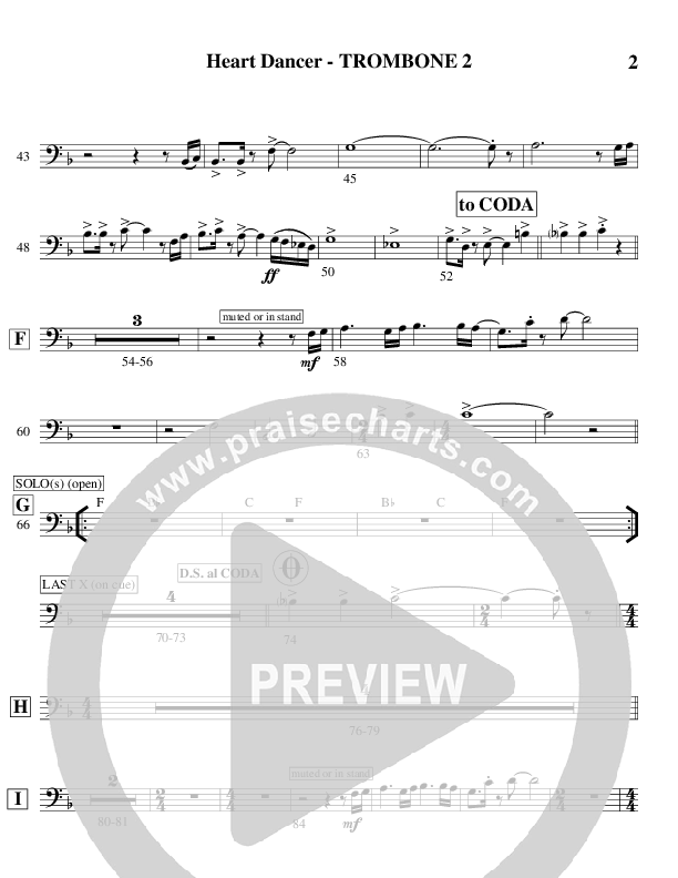 Heart Dancer (Instrumental) Trombone 2 (Ric Flauding)