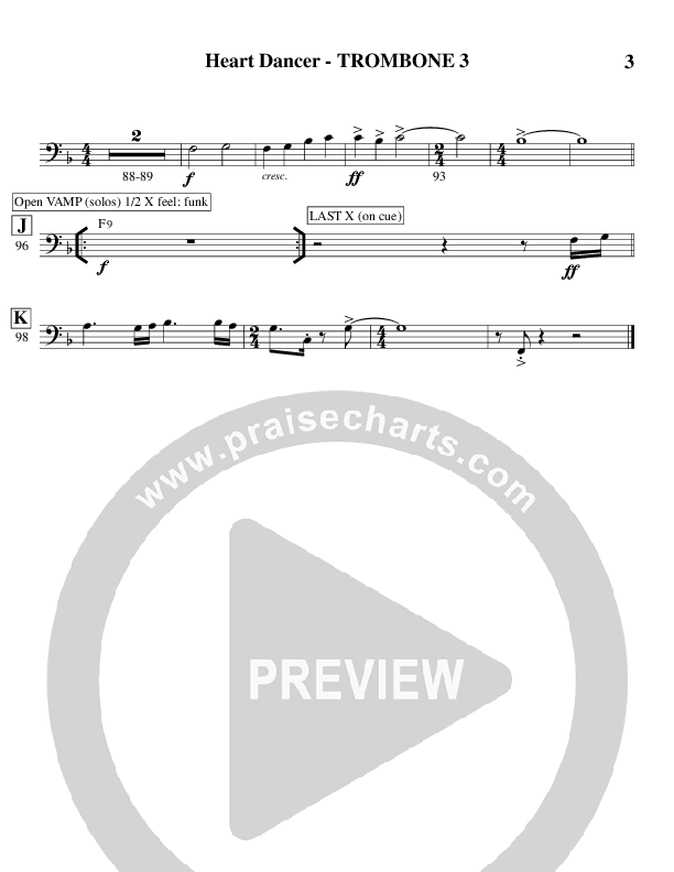 Heart Dancer (Instrumental) Trombone 3/4 (Ric Flauding)