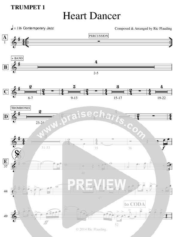 Heart Dancer (Instrumental) Trumpet 1 (Ric Flauding)