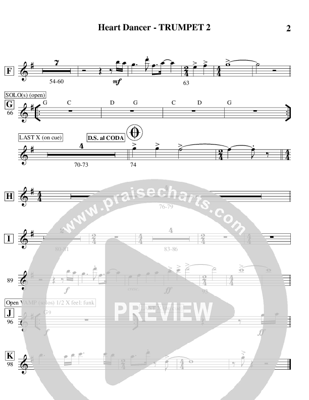 Heart Dancer (Instrumental) Trumpet 2 (Ric Flauding)