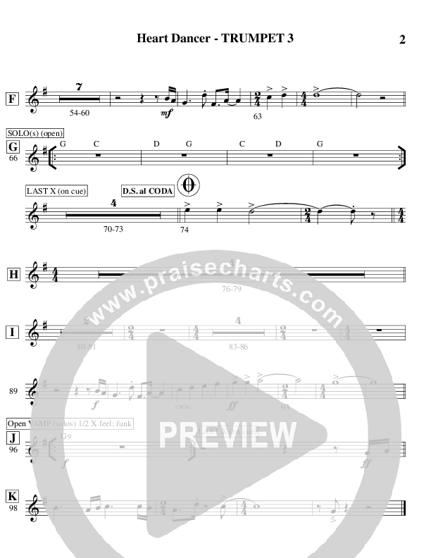 Heart Dancer (Instrumental) Trumpet 3/4 (Ric Flauding)