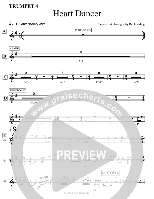 Heart Dancer (Instrumental) Trumpet 3/4 (Ric Flauding)