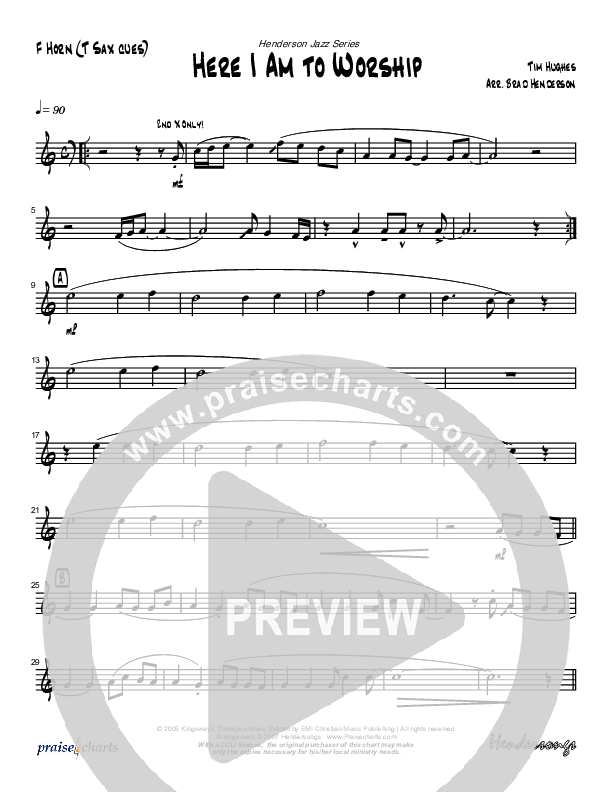 Here I Am To Worship (Instrumental) French Horn (Brad Henderson)