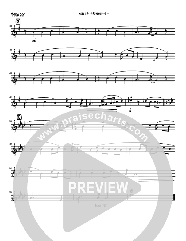 Here I Am To Worship (Instrumental) Trumpet (Brad Henderson)