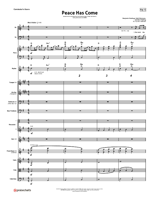 Peace Has Come Orchestration (Hillsong Worship)