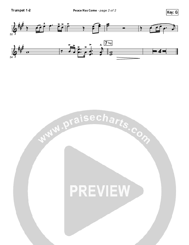 Peace Has Come Trumpet 1,2 (Hillsong Worship)
