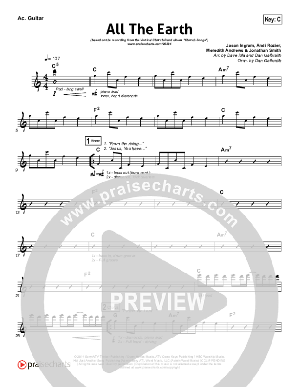 All The Earth Rhythm Chart (Vertical Worship)